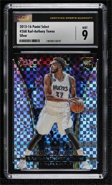 2015-16 Panini Select - [Base] - Silver Prizm #268 - Courtside - Karl-Anthony Towns [CSG 9 Mint]