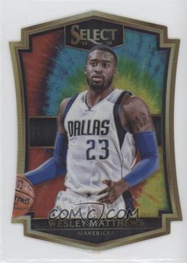 2015-16 Panini Select - [Base] - Tie-Dye Prizm #190 - Premier Level Die-Cut - Wesley Matthews /25