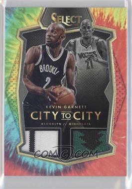 2015-16 Panini Select - City to City Jerseys - Tie-Dye Prizm #10 - Kevin Garnett /25