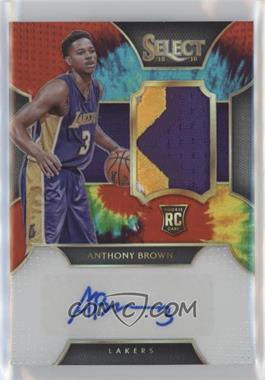 2015-16 Panini Select - Rookie Autograph Materials - Tie-Dye Prizm #RA-ABR - Anthony Brown /25