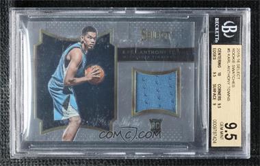 2015-16 Panini Select - Rookie Swatches #5 - Karl-Anthony Towns /149 [BGS 9.5 GEM MINT]