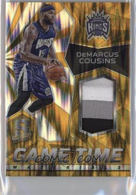 2015-16 Panini Spectra - Game Time Materials - Gold Prizm #46 - DeMarcus Cousins /10
