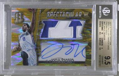 2015-16 Panini Spectra - Spectacular Swatch Signatures - Gold Prizm #SS-JO - Jahlil Okafor /10 [BGS 9.5 GEM MINT]