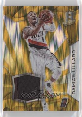 2015-16 Panini Spectra - Swatches - Gold Prizm #3 - Damian Lillard /10