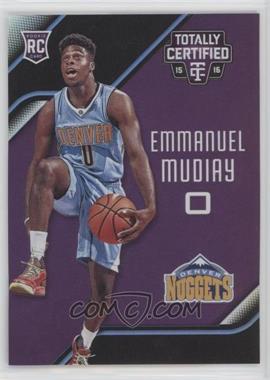 2015-16 Panini Totally Certified - [Base] - Mirror Purple #190 - Rookies - Emmanuel Mudiay /50