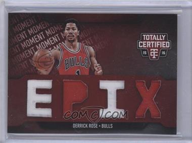 2015-16 Panini Totally Certified - EPIX Moment Quad Memorabilia #EPIX-DR4 - Derrick Rose /99