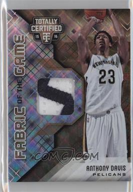 2015-16 Panini Totally Certified - Fabric of the Game Materials - Gold #FG-ADA - Anthony Davis /10