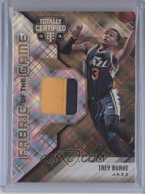 2015-16 Panini Totally Certified - Fabric of the Game Materials - Gold #FG-TB - Trey Burke /10