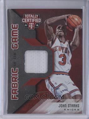 2015-16 Panini Totally Certified - Fabric of the Game Materials - Red #FG-JS - John Starks /199