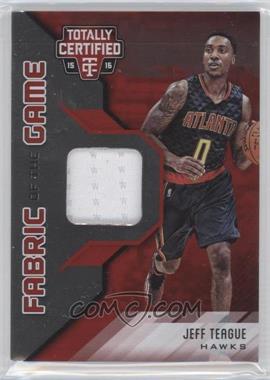 2015-16 Panini Totally Certified - Fabric of the Game Materials - Red #FG-JT - Jeff Teague /99