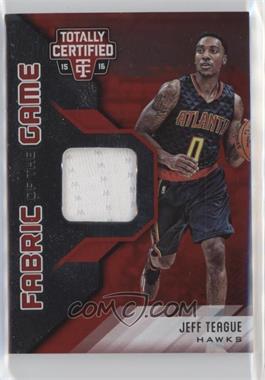 2015-16 Panini Totally Certified - Fabric of the Game Materials - Red #FG-JT - Jeff Teague /99