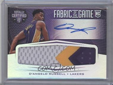 2015-16 Panini Totally Certified - Rookie Fabric of the Game Signatures - Mirror Prime #RFG-DR - D'Angelo Russell /25