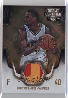 2015-16 Panini Totally Certified - Totally Certified Materials - Gold #TCM-HB - Harrison Barnes /10