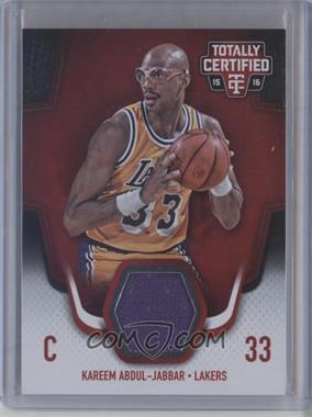 2015-16 Panini Totally Certified - Totally Certified Materials - Red #TCM-KAJ - Kareem Abdul-Jabbar /99