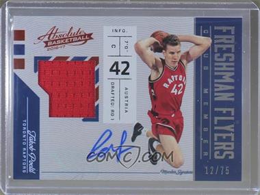 2016-17 Panini Absolute - Freshman Flyer Jersey Autographs #23 - Jakob Poeltl /75