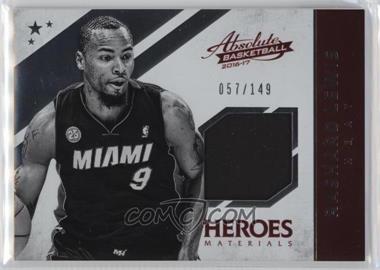 2016-17 Panini Absolute - Heroes Materials #27 - Rashard Lewis /149