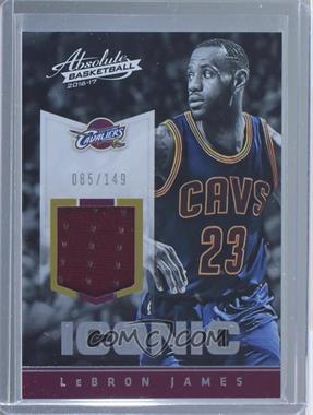 2016-17 Panini Absolute - Iconic Materials #25 - LeBron James /149