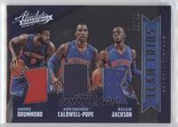 Kentavious Caldwell-Pope, Andre Drummond, Reggie Jackson #/49