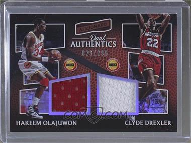 2016-17 Panini Aficionado - Dual Authentics #32 - Hakeem Olajuwon, Clyde Drexler /299