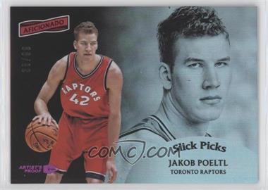 2016-17 Panini Aficionado - Slick Picks - Artist's Proof Red (Purple) #9 - Jakob Poeltl /99