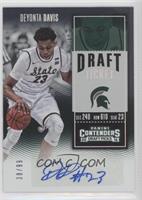 College Ticket - Deyonta Davis (Jersey Number Fully Visible) #/99