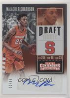 College Ticket - Malachi Richardson (Orange Jersey) #/99