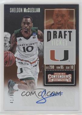 2016-17 Panini Contenders Draft Picks - [Base] - Draft Ticket #172 - College Ticket - Sheldon McClellan /99