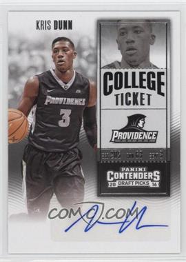 2016-17 Panini Contenders Draft Picks - [Base] #106.1 - College Ticket - Kris Dunn (Black Jersey)