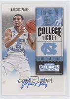 College Ticket - Marcus Paige (Left Hand Out of Frame)