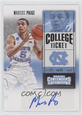 2016-17 Panini Contenders Draft Picks - [Base] #141.1 - College Ticket - Marcus Paige (Left Hand Out of Frame)
