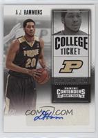 College Ticket - A.J. Hammons (Incorrect Auto - Daniel Hamilton)