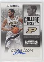 College Ticket - A.J. Hammons (Incorrect Auto - Daniel Hamilton)