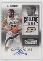 College Ticket - A.J. Hammons (Incorrect Auto - Daniel Hamilton)