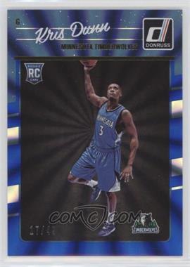 2016-17 Panini Donruss - [Base] - Blue Holo Laser #155 - Rookies - Kris Dunn /49