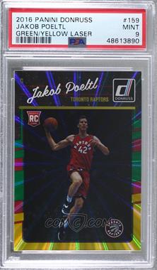 2016-17 Panini Donruss - [Base] - Green and Yellow Holo Laser #159 - Rookies - Jakob Poeltl [PSA 9 MINT]