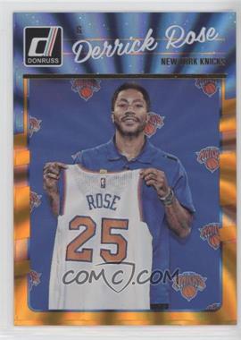 2016-17 Panini Donruss - [Base] - Orange Holo Laser #62 - Derrick Rose