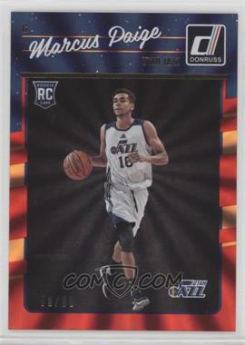 2016-17 Panini Donruss - [Base] - Red Holo Laser #193 - Rookies - Marcus Paige /99