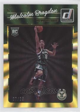 2016-17 Panini Donruss - [Base] - Yellow Holo Laser #179 - Rookies - Malcolm Brogdon /25