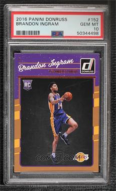 2016-17 Panini Donruss - [Base] #152 - Rookies - Brandon Ingram [PSA 10 GEM MT]