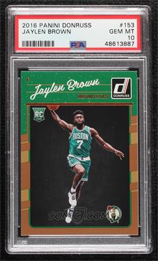 2016-17 Panini Donruss - [Base] #153 - Rookies - Jaylen Brown [PSA 10 GEM MT]