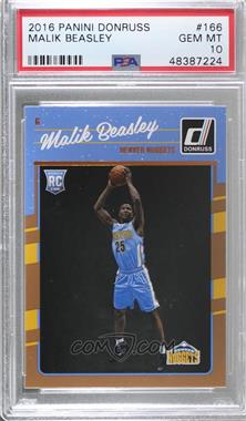 2016-17 Panini Donruss - [Base] #166 - Rookies - Malik Beasley [PSA 10 GEM MT]