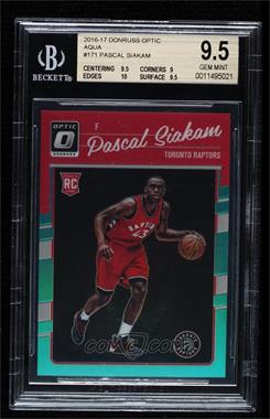 2016-17 Panini Donruss Optic - [Base] - Aqua Prizm #171 - Pascal Siakam /25 [BGS 9.5 GEM MINT]