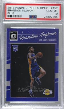 2016-17 Panini Donruss Optic - [Base] - Blue Prizm #152 - Brandon Ingram /49 [PSA 10 GEM MT]