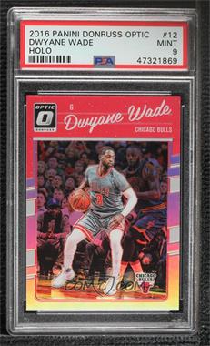 2016-17 Panini Donruss Optic - [Base] - Holo Silver Prizm #12 - Dwyane Wade (Guarded by LeBron James) [PSA 9 MINT]