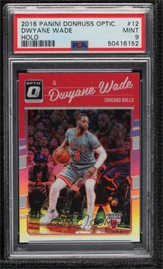 2016-17 Panini Donruss Optic - [Base] - Holo Silver Prizm #12 - Dwyane Wade (Guarded by LeBron James) [PSA 9 MINT]