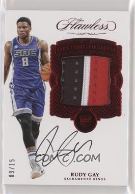 2016-17 Panini Flawless - Distinguished Patch Signatures - Ruby #DP-RG - Rudy Gay /15