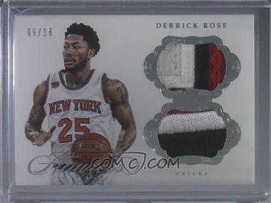 2016-17 Panini Flawless - Dual Patches #DPT-DR - Derrick Rose /16