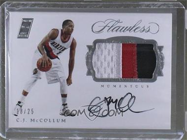 2016-17 Panini Flawless - Momentous Patch Autographs #M-CJM - C.J. McCollum /25