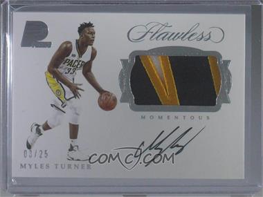 2016-17 Panini Flawless - Momentous Patch Autographs #M-MT - Myles Turner /25