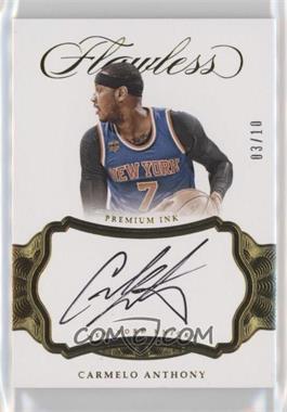 2016-17 Panini Flawless - Premium Ink - Gold #PI-CA - Carmelo Anthony /10